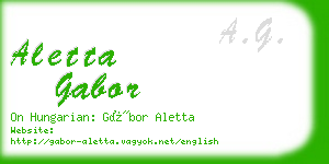 aletta gabor business card